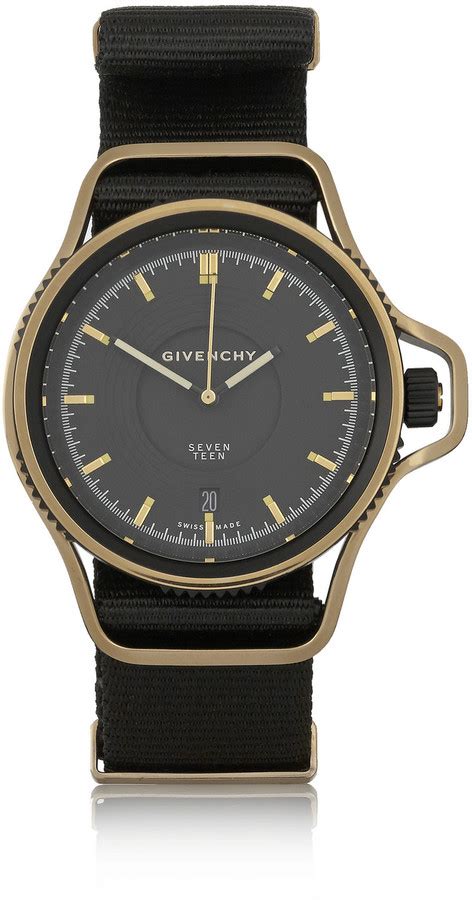 givenchy seventeen khaki gold-plated watch|Givenchy 'seventeen' Watch .